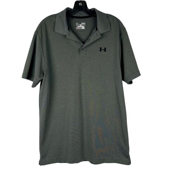 Under Armour Gray Men’s Loose Fit Polo Medium - Picture 1 of 10